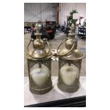 (2) DECORATIVE CANDLE LANTERNS