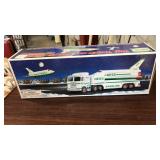 HESS TRUCK AND SPACE SHUTTLE AND 2 RACE CARS