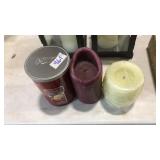 (3) DECORATIVE CANDLES