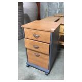ROLLING 3 DRAWER CABINET