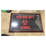 FRAMED MILITARY FLAG ZOMBIE
