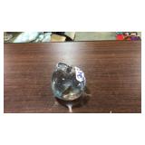 HANDBLOWN GLASS APPLE PAPERWEIGHT