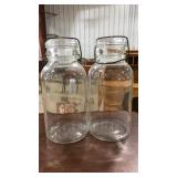 2 VINTAGE CANNING JARS