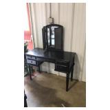 BLACK VANITY SET, 43 A X 19 D X 54 T