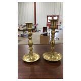 ASST BRASS CANDLESTICK HOLDERS