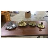 ASST BRASS & PEWTER CANDLESTICK HOLDERS
