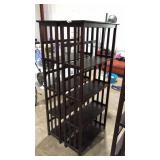 (2) 5-TIER WOOD SHELVING, 63 IN