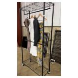 ROLLING CLOTHES RACK W. ASST LADIES CLOTHES