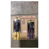 2 PC KLEIN LONG NOSE CUTTING PLIERS & COMPACT CAB