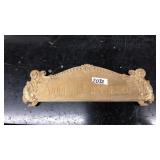 ANTQ. BRASS CASH REGISTER SIGN "AMOUNT PURCHASED"