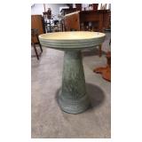 HAND PAINTED LAVENDER BIRD BATH WITH BASE