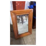 WOOD FRAMED WALL MIRROR