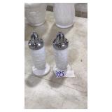 MILK GLASS SALT & PEPPER SHAKERS