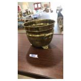 BRASS FOOTED PLANTER BOWL