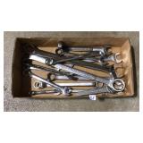 BOX LOT OF ASST WRENCHES