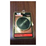 4 PC CRAFTSMAN LRG CHROME PLATED COASTER SET