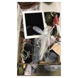 BOX LOT OF ASST ELECTRONICS AND DECOR