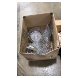 BOX OF GLASSWARE