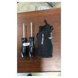 2 SNAP ON SCREW DRIVERS W. CLOTH BAG
