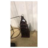 CAST IRON CATHEDRAL CHURCH TOWER CANDLE HOLDER