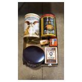 6 VINTAGE FOOD TINS
