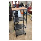 4-TIER METAL AND WOOD SHELF, 53.5 IN