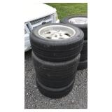 4 MICHELIN 255-55 R 18 TIRES W/ ALUM. WHEELS
