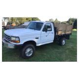 1993 FORD F-350 4X4, 7.3 DIESEL WITH DUMP BODY