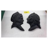2 VNTG. CAST IRON SILHOUETTES: THE WASHINGTONS