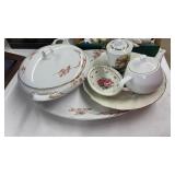 HANDPAINTED TRAY & BOWL, SOAP DISH, COLLECT. PLATE