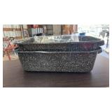 2 GRANITEWARE ROASTERS
