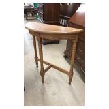 OAK HALF ROUND CONSOLE TABLE