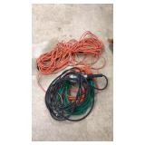 (2) EXTENSION CORDS & SHOP LIGHT