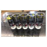 (5) BLACK LABEL STAIN GLASS BEER GLASSES