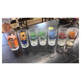 (5) VNTG. CAR GLASSES & (2) MCDONALDS GLASSES