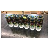 (6) SCHAEFER STAIN GLASS BEER GLASSES
