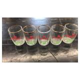 (5) BUDWEISER SHOT GLASSES