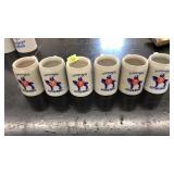 (6) DORTMUNDER POTTERY MUGS