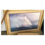 FRAMED SAILING SHIP PRINT