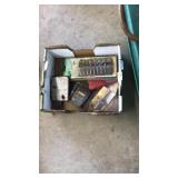 BOX OF ASST. BITS, HARDWARD, ETC