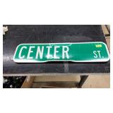 CENTER ST. ROAD SIGN