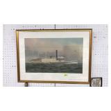 1983 FRAMED STEAMSHIP LOTHOGRAPH
