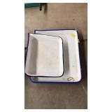 3 ENAMEL TRAYS