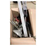 BOX OF ASST. TOOLS, LIGHTS, MISC