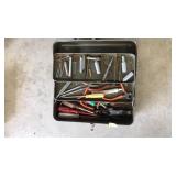 METAL TOOL BOX WITH ASST. TOOLS