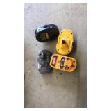 3 DEWALT BATTERIES & 1 RYOBI BATTERY