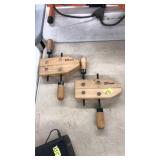 PAIR OF CRAFTSMAN WOOD CLAMPS