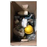 BOX OF ASST. TOOLS, HARDWARE, MISC