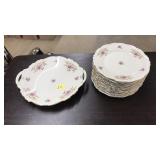 EDELSTEIN BAVARIA SMALL TRAY & 12 PLATES
