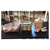 3 HOLIDAY LONGABERGER BASKETS: HEARTS & SNOWMAN